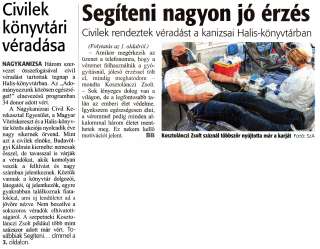 Zalai Hírlap 2020 10 10 238sz 01,03old - Civilek könyvtári véradása.jpg Zalai Hírlap 2020 10 10 238sz 01,03old - Civilek könyvtári véradása.jpg